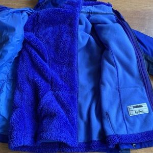 L.L. Bean Youth Winter Jacket, Girls size L. Color purple.